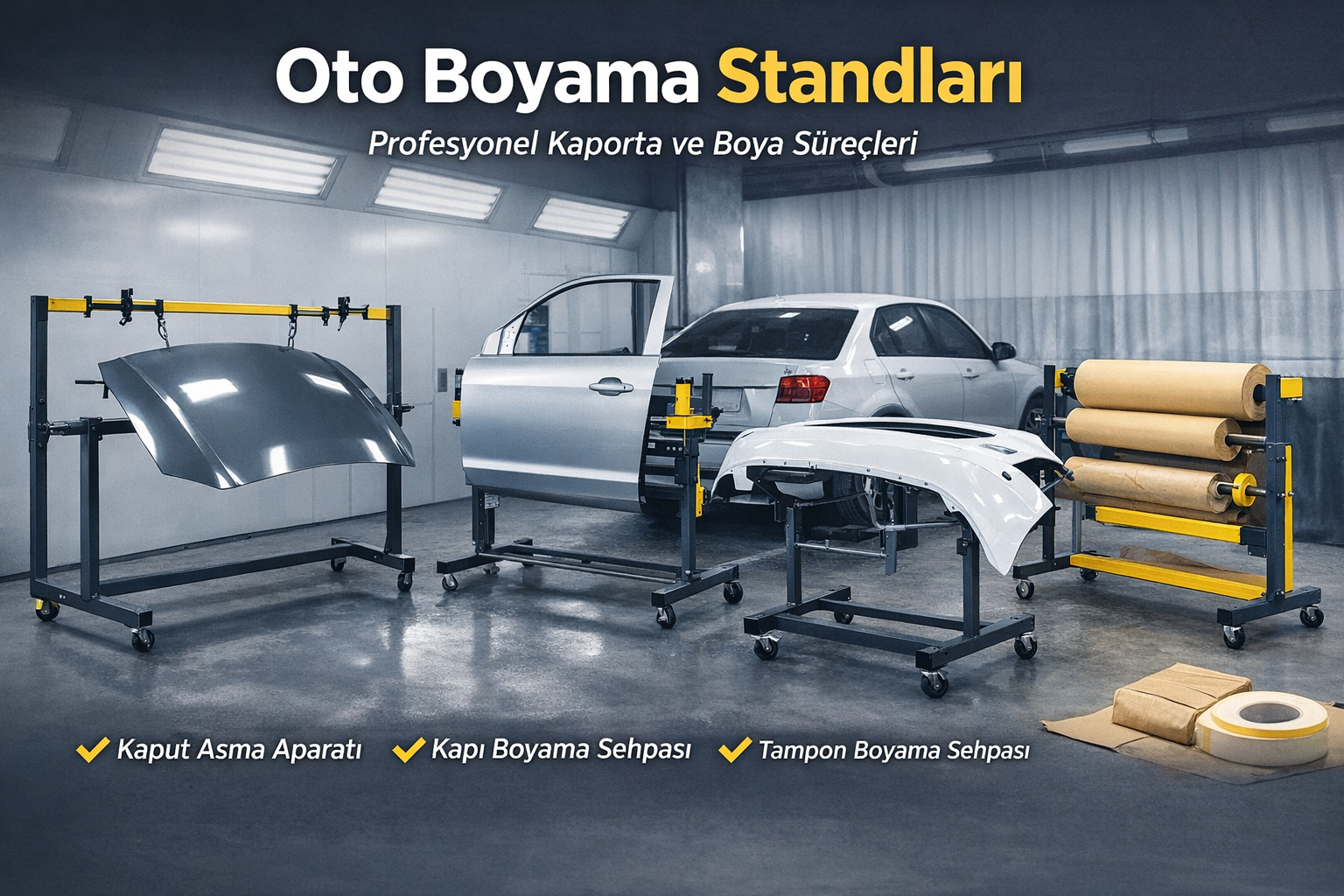 Oto Boyama Standları Nedir? Profesyonel Kaporta ve Boya Süreçlerinde Verimlilik Rehberi