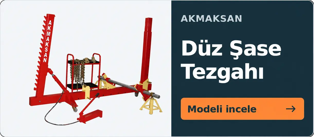 Oto Servis Ekipmanları 9 AKMAKSAN Düz Şase Tezgahı – Modeli incele