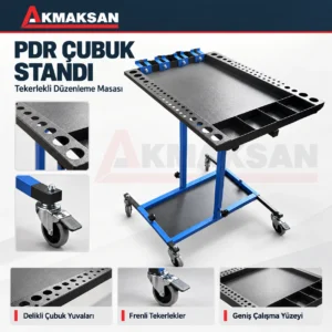 Tekerlekli PDR çubuk sehpası ve göçük düzeltme çubuk standı - AKMAKSAN